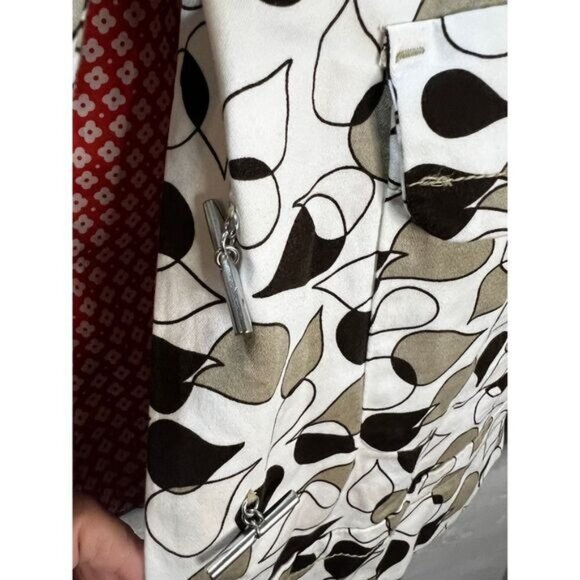 Merona Printed Jacket Grommet Buttons Lined Small - Picture 6 of 6